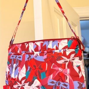 Vera Bradley Stylish Red and Purple Crossbody Women's Bag